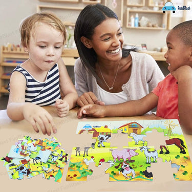 PuzzelZoo | Diversión educativa - Rompecabezas de animales de madera para niños